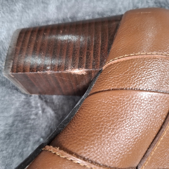 Cole Haan 'Hinckley Boot II' Knee High Sequoia Heel Brown Leather Size 8M - Picture 14 of 15